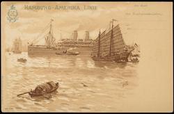 Hamburg-Amerika Linie. Am Bord des Reichspostdampfers.
