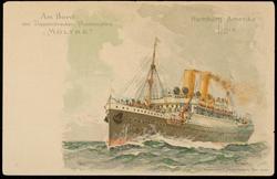Hamburg-Amerika Linie. Am Bord des Doppelschrauben-Postdampfers "MOLTKE" 
