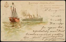 Hamburg-Amerika Linie. Am Bord des Schnelldampfers "AUGUSTE VICTORIA"
