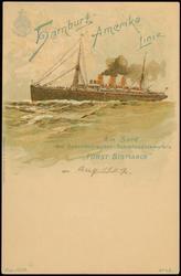 Hamburg-Amerika Linie.
Am Bord des Doppelschrauben-Schnellpostdampfers "FÜRST BISMARCK"
