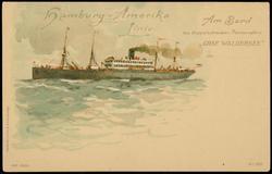 Hamburg-Amerika Linie.
Am Bord des Doppelschrauben-Postdampfers "GRAF WALDERSEE"
