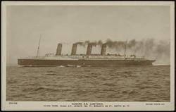 CUNARD S.S. LUSITANIA. 33,000 TONS. 70,000 H.P., LENGTH 790 FT., BREADTH 88 FT., DEPTH 60 FT.
