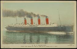 R.M.S. MAURETANIA  33,200 TONS, 68,000 H.P., 790 FT. LONG, 88 FT. BROAD, 60 1/2 FT. DEEP.
