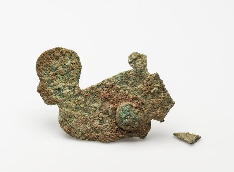 Plaque in the form of a bound prisoner