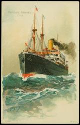 Hamburg-Amerika Linie.
Am Bord des Dampfers 
