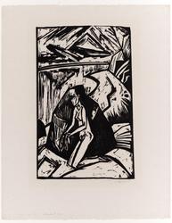 Kniende am Stein (Woman Kneeling by a Rock)