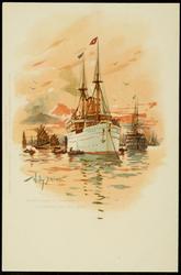 Nordd. Lloyd D. "Sachsen" im Hafen von Shanghai.
