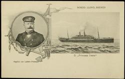 NORDD. LLOYD, BREMEN. D. "Princess Irene". Kapitän von Letten - Petersen
