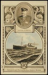 Norddeutscher Lloyd, Bremen. KAPITÄN E. PREHN.  DOPPELSCHRAUBEN-POSTDAMPFER PRINZ FRIEDRICH WILHELM.