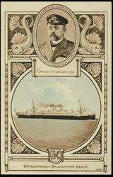 Norddeutscher Lloyd, Bremen. CAPITAIN H. LANGREUTER.  DOPPELSCHRAUBEN-SCHNELLDAMPFER "BERLIN".