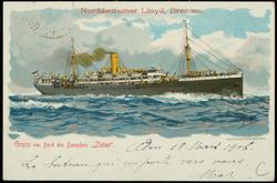 Norddeutscher Lloyd, Bremen. Gruss von Bord des Dampfers "Zieten".