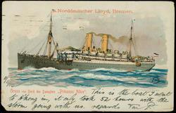 Norddeutscher Lloyd, Bremen. Gruss von Bord des Dampfers "Prinzess Alice".