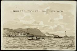 NORDDEUTSCHER LLOYD BREMEN. Dampfer "König Albert", den 16. Mai 1905. BEI CHERBOURG 
