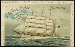 Norddeutscher Lloyd BREMEN. Dampfer "FRIEDRICH DER GROSSE" den 28. Juni 1903.  
