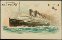 P AND O.  S.S. "MANTUA" 11,000 Tons. 16,000 H.P.
