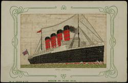 R.M.S. LUSITANIA. 
WOVEN IN PURE SILK.
