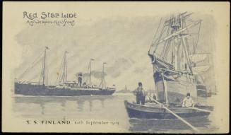 Red Star Line  Antwerpen - New York 
S.S. FINLAND. 10th September 1904