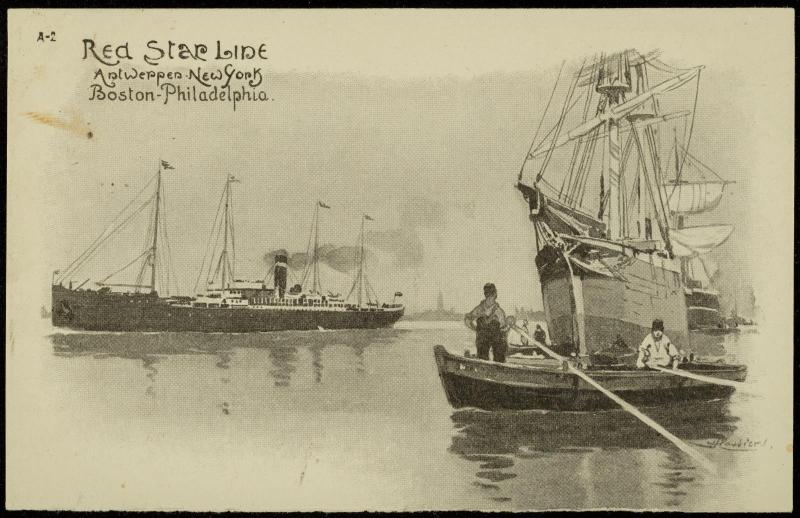 Red Star Line  Antwerpen - New York 
Boston - Philadelphia.
