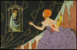 Girl with caged bird

