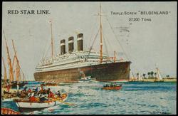 RED STAR LINE.  TRIPLE-SCREW "BELGENLAND"  27,200 TONS.


