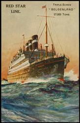 RED STAR LINE.  TRIPLE-SCREW "BELGENLAND" 27,200 TONS.


