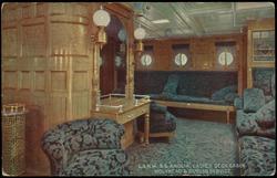 L.& N.W. S.S."ANGLIA", LADIES DECK CABIN. HOLYHEAD & DUBLIN SERVICE.

