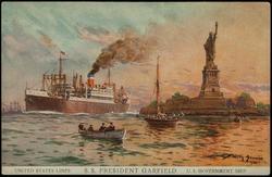 S.S. PRESIDENT GARFIELD  UNITED STATES LINES  U.S.GOVERNMENT SHIP

