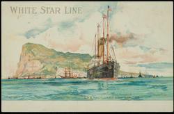 WHITE STAR LINE. "OCEANIC" LEAVING NEW YORK.
