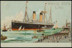 WHITE STAR LINE. "OCEANIC", ARRIVING LIVERPOOL.
