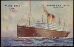 WHITE STAR LINE. TWIN-SCREW R.M.S. "BALTIC."  23,884 TONS.
