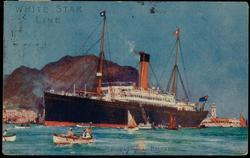WHITE STAR LINE. R.M.S. "ROMANTIC." AT PALERMO.
