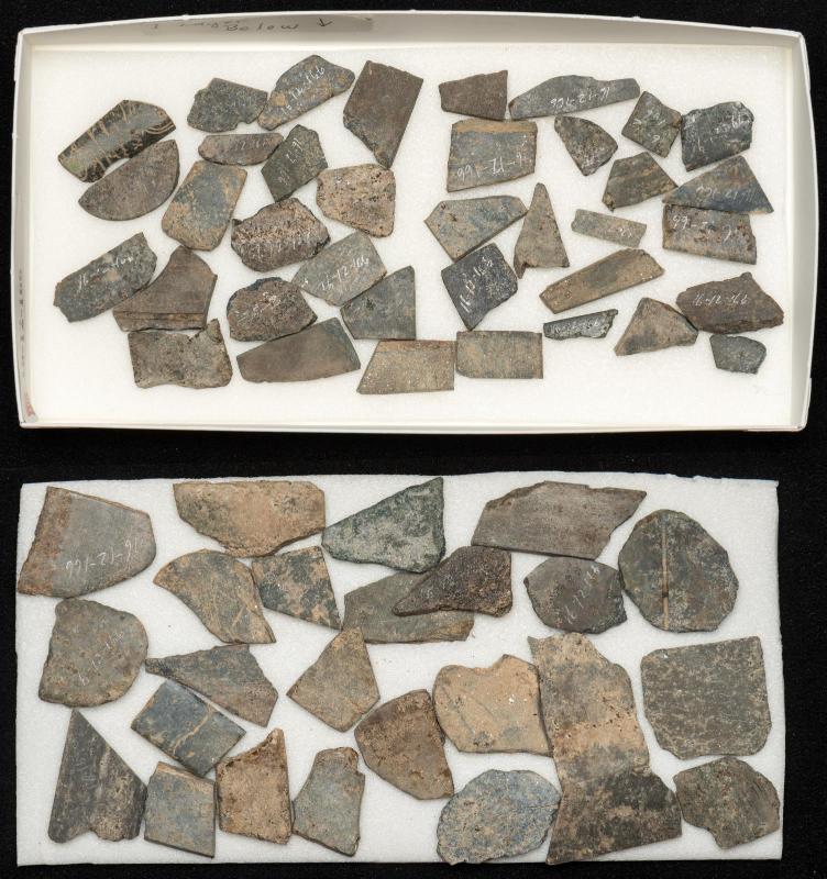 Blue-gray stone inlays