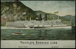 PEOPLE'S EVENING LINE 
NEW JERSEY STEAMBOAT COMPANY 
NEW YORK. ALBANY.

