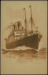 UNITED AMERICAN LINES (HARRIMAN LINE) On board the twin-screw steamer "CLEVELAND"
