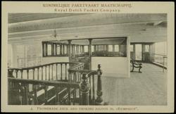 KONINKLIJKE PAKETVAART MAATSCHAPPIJ. Royal Dutch Packet Company. 
4. PROMENADE DECK AND SMOKING SALOON SS "RUMPHIUS".
