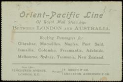 MENU DINNER. R.M.S. "OMRAH" November 4, 1904.