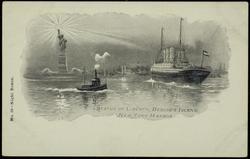 STATUE OF LIBERTY, BEDLOE'S ISLAND, NEW YORK HARBOR.
