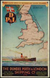 D P & L  THE DUNDEE, PERTH & LONDON SHIPPING CO. LTD. 
FIRST CLASS SERVICE OF PASSENGER AND GOODS STEAMERS