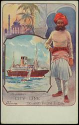 ELLERMAN'S CITY LINE TO AND FROM INDIA.