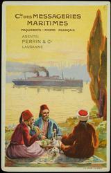 Cie. DES MESSAGERIES MARITIMES PAQUEBOTS - POSTE FRANÇAIS 
AGENTS: PERRIN & CO. LAUSANNE