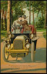 The coast is clear, and plain the road, To put the break on now seems tame, Full speed ahead, the maiden said, We'll leave them to their little game.