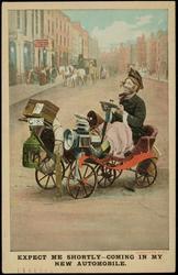 EXPECT ME SHORTLY - COMING IN MY NEW AUTOMOBILE.