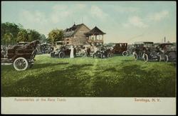 Automobiles at the Race Track. Saratoga, N.Y.