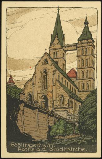 Esslingen - a. n. Partie a.d. Stadtkirche.