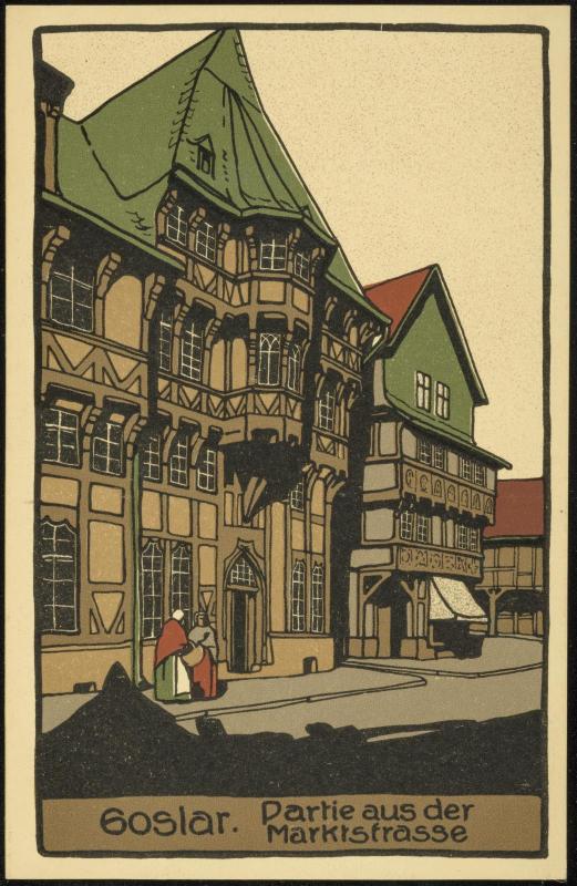 Goslar. Partie aus der Marktstrasse