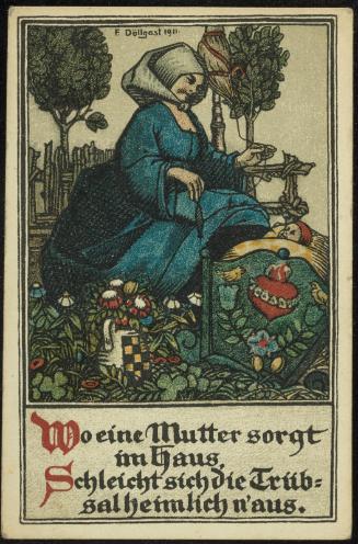 Wo eine Mutter sorgt im Haus, Schleicht sich die Trüb = sal heimlich n'aus.