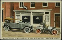 W. H. WOOD, 129 E. GAY ST., WEST CHESTER, PA. THE HOUSE THAT SERVICE BUILT. FRANKLIN SALES & SERVICE.