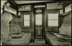 1ST CLASS COMPARTMENT OF CORRIDOR COACH. L. & N.W. RAILWAY. 
