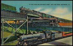 "IS TWO OVER ONE RAILROAD FARE?" 16TH AND DOCK - RICHMOND, VA.
