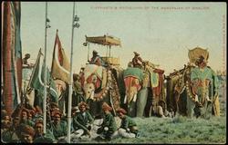 ELEPHANTS & BODYGUARD OF THE MAHARAJAH OF GWALIOR.
